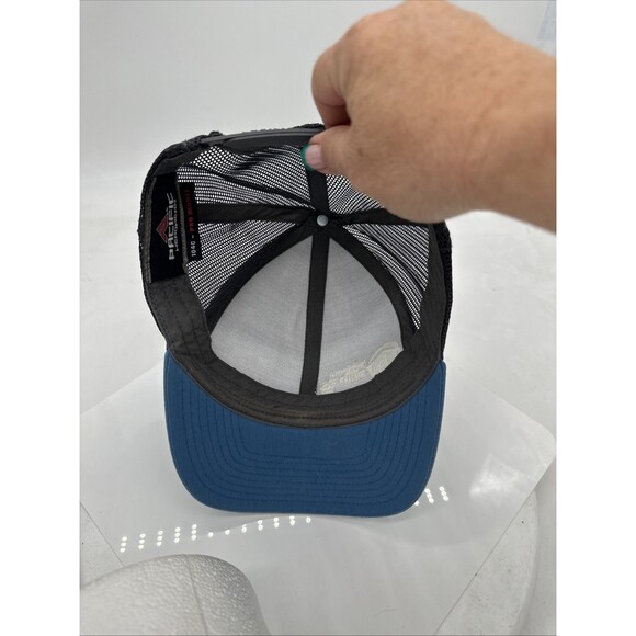 Heirloom Builders Hat  Trucker Cap Blue Black Adjustable SnapBack - Picture 7 of 9